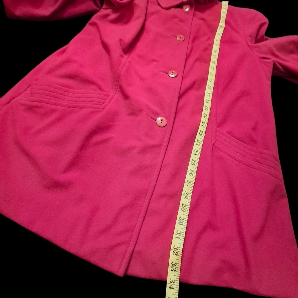 Kashmiracle by Wellington Fashions Cashmere-like Red Button-up Coat  Size 16 - Picture 14 of 15